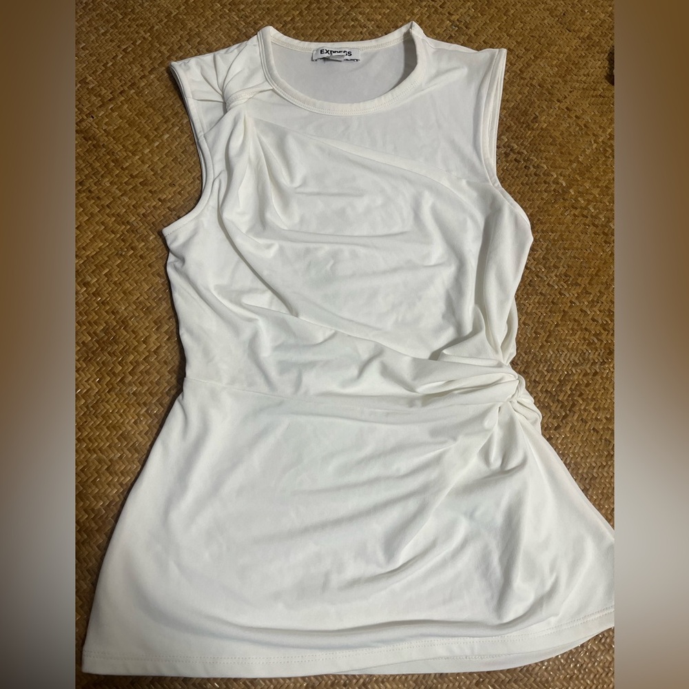 EXPRESS Elegent White Sleeveless Top